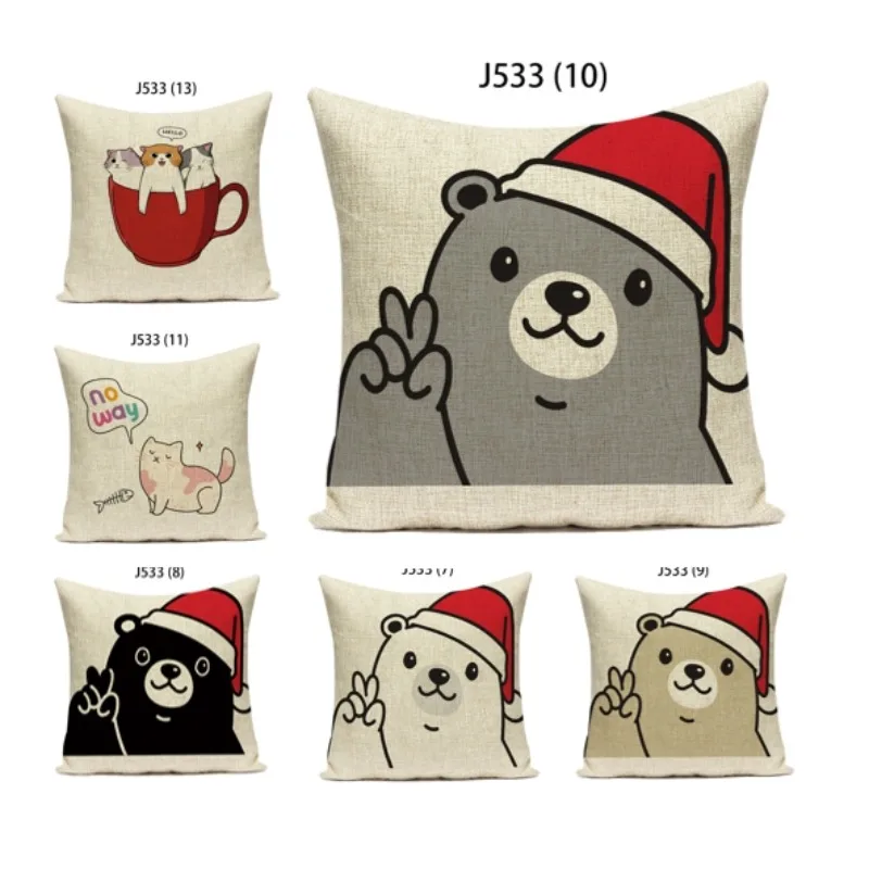 

Creative animal pillowcase cute velvet pillow for sofa christmas pillow covers vintage Bed Sofa New Year Home decors DF98