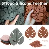 10pc Baby Tree Leaf Silicone Teether Newborn Molar Soother Infant Teething Chewing Child Toy Shower Gifts for kids 1