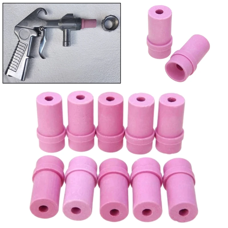 

10pcs Ceramic Nozzle Tips,Abrasive Sand Blaster Blasting 4.5mm,5mm,6mm and 7mm Inner Diameter (Pack of 10)