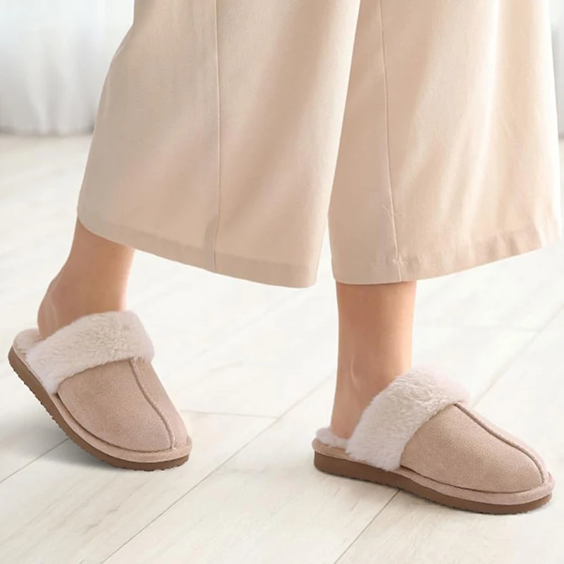 Soft Fluffy Fuzzy Women Slippers Warm Winter House Shoes