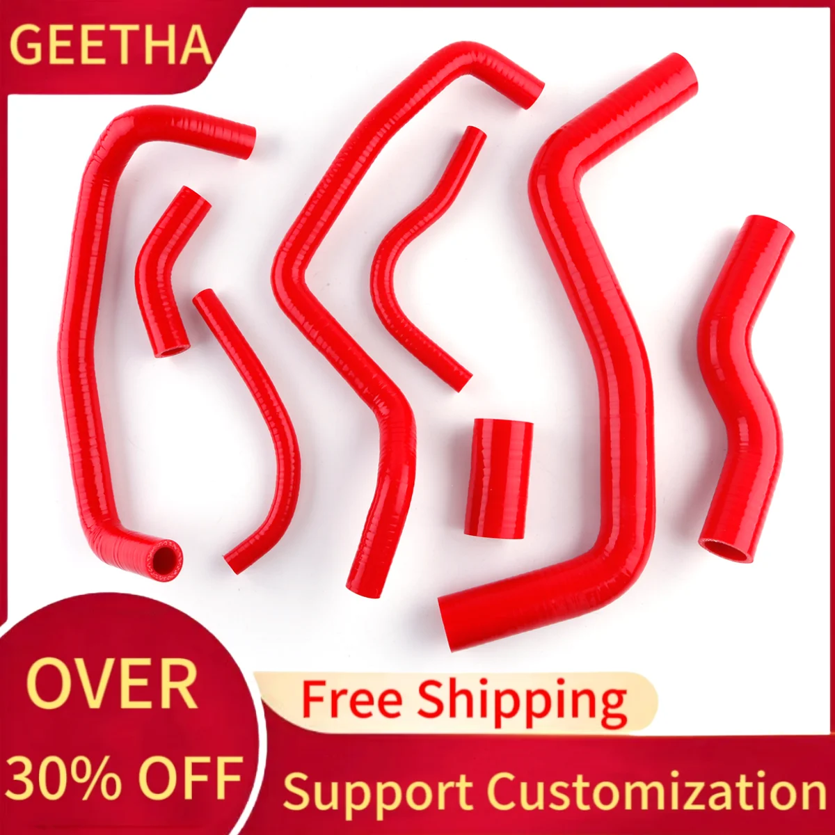 

For 1993-1997 Toyota Corolla AE101 AE102 AE111 4AFE 7AFE 1.8 Silicone Radiator Coolant Tube Pipe Hose Kit