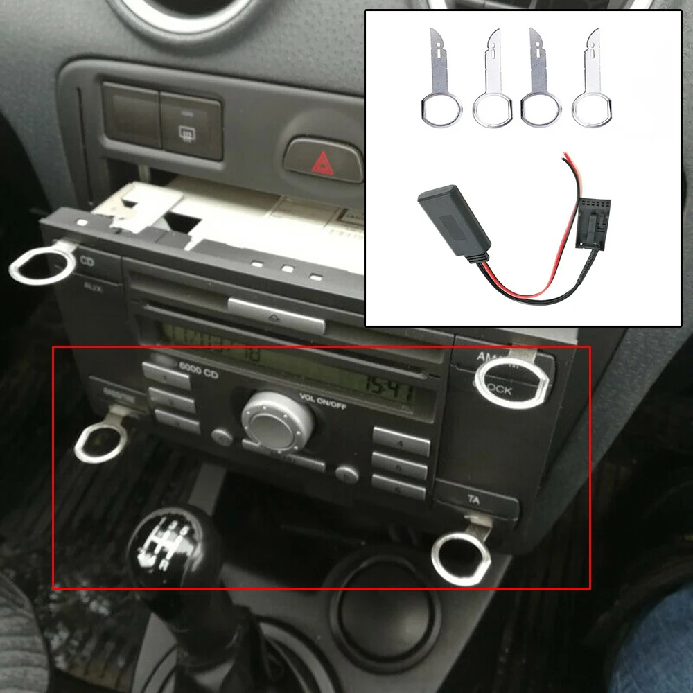 

Car 6000CD Wireless Bluetooth Module Music Adapter Aux Audio Cable For Ford Stable Data Transfer Between Devices Fidelity Cable
