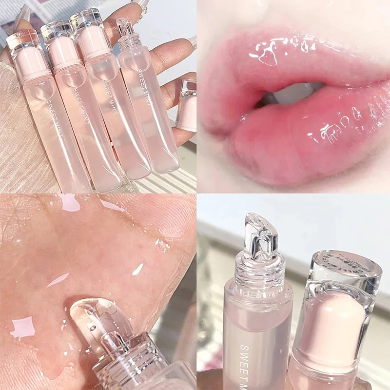 Plumping Jelly Lip Gloss Lasting Moisturizing Transparent Lip Oil Lip Gloss
