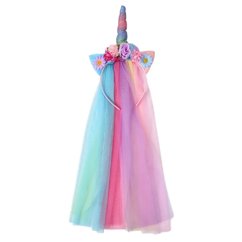 1PC Einhorn Party Feier Glitter Geburtstag Hut Fee Haar Hoop Party Decor Haarbänder Kinder Kinder Mädchen Favor Kopfbedeckungen – Detail 5