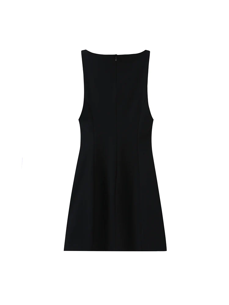 2026 New Women's Tank Dress Chic Bowknot Sleeveless Casual Vintage Basics Style Short Dresses Female Vestidos Mini Dress