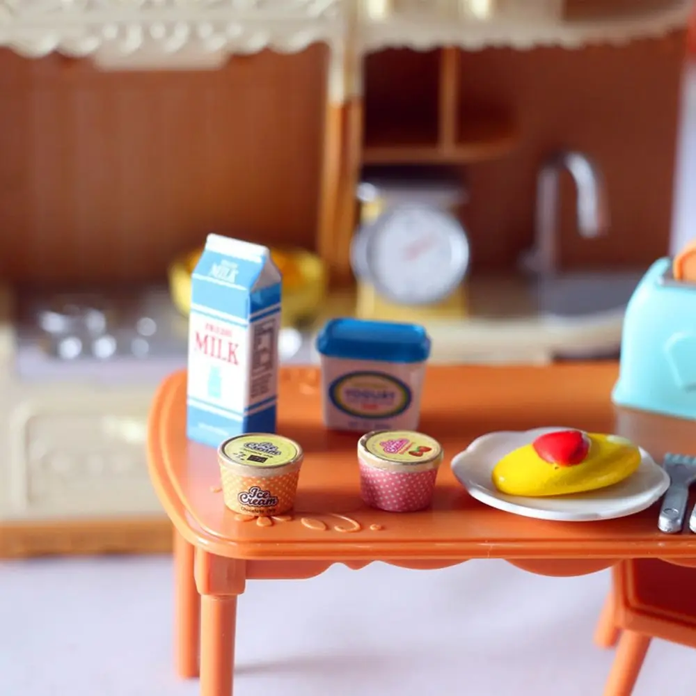 Simulation Dollhouse Tomato Sauce Decoration Pretend Play Miniature Yogurt Model Resin Mini Doll Kitchen Food Dolls House Decor