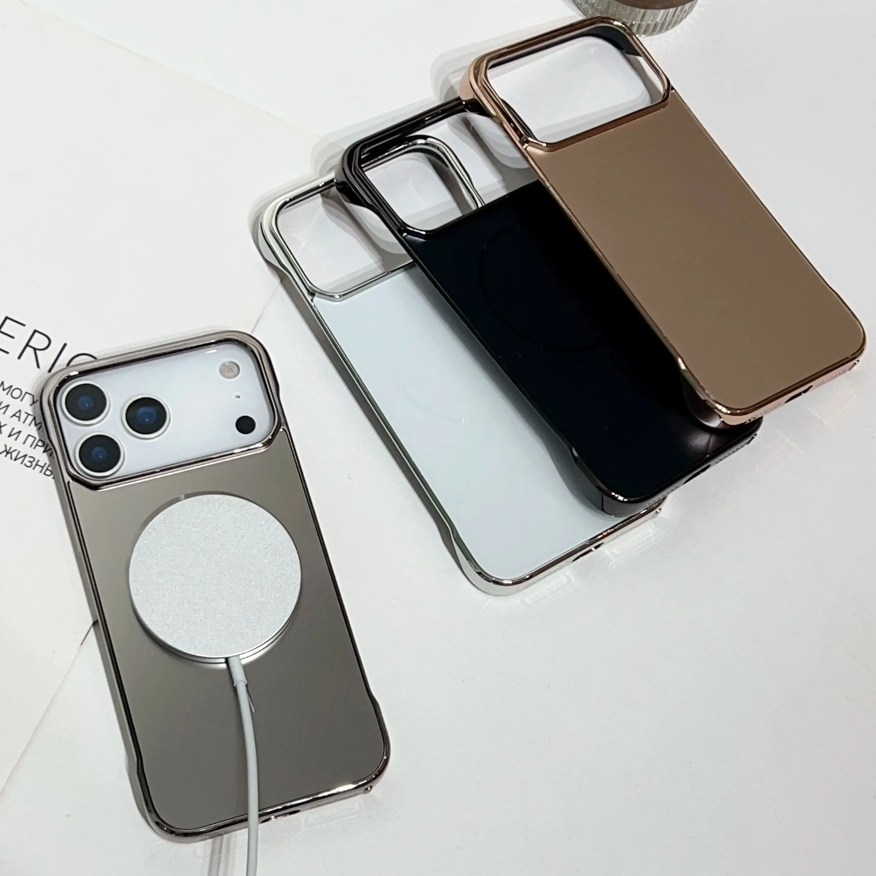 AG Plating Frameless Magnetic Case with Heat Dissipation and Matte Finish