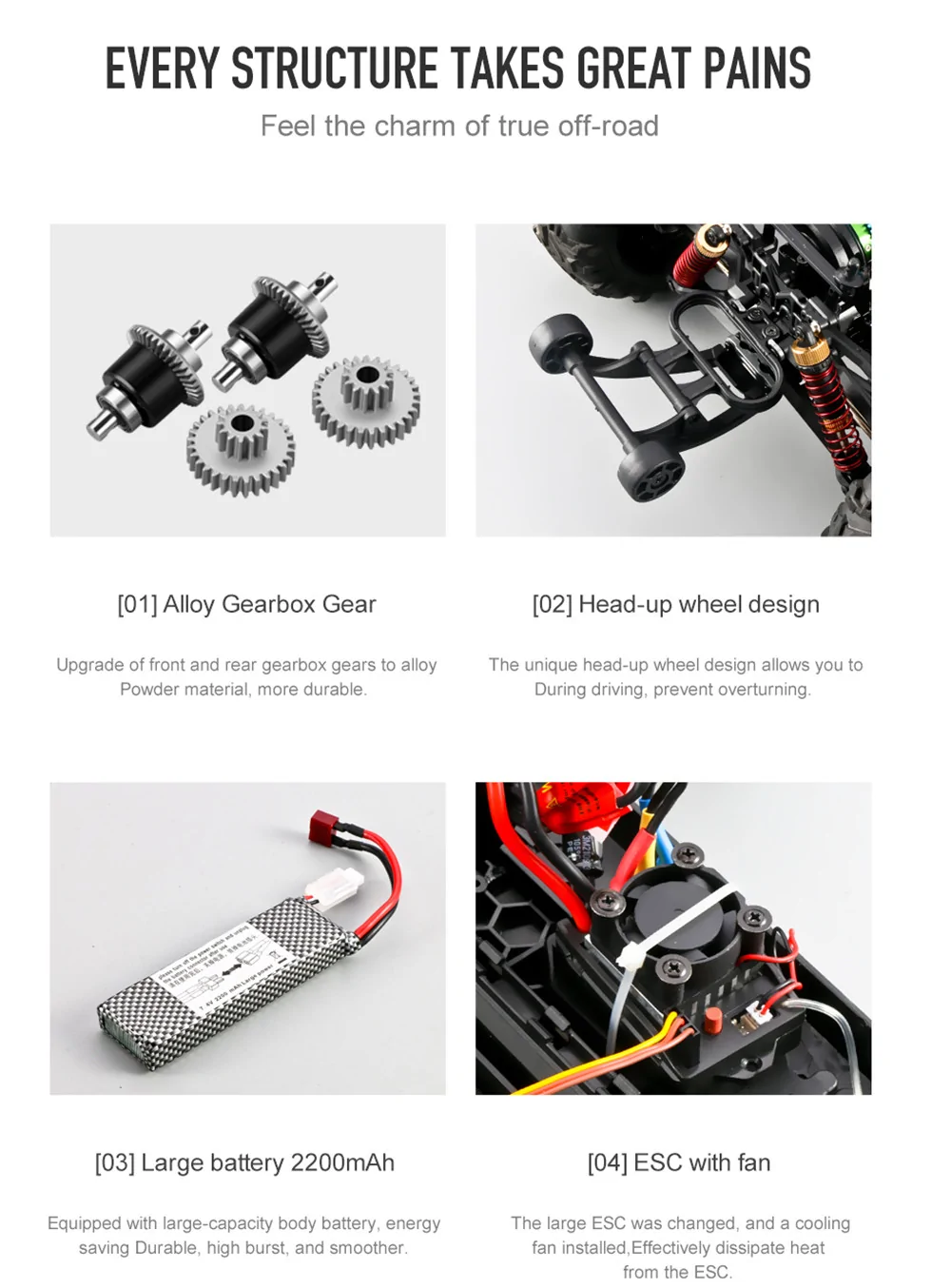 XLF X03A MAX Brushless Upgraded RTR 1/10 2.4G 4WD 60km/h RC Car Model Electric Off-Road Vehicles