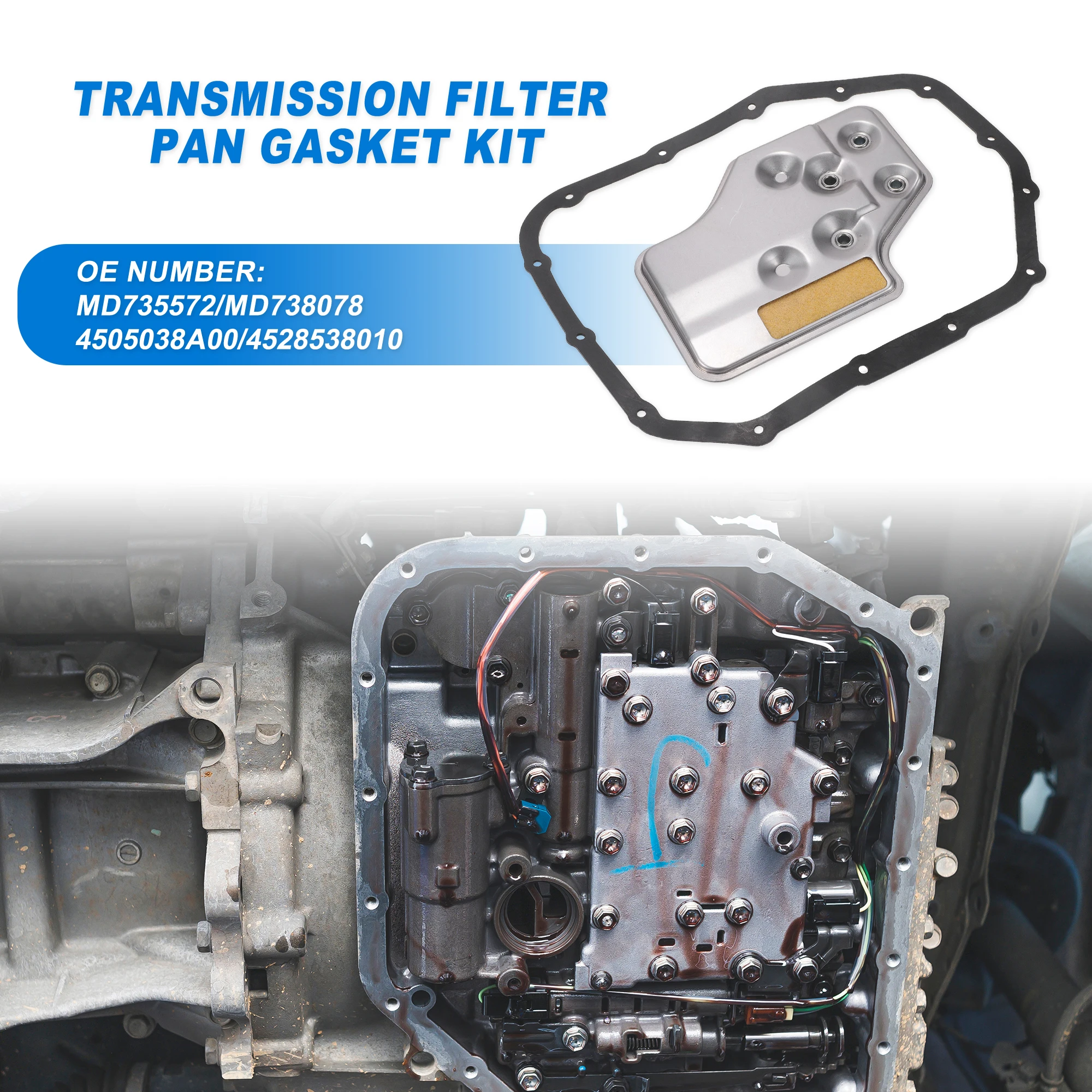 UXCELL F4A32 F4A33 Automatic Transmission Filter CVT Oil Cooler Filter Oil Pan Gasket Kit for Mitsubishi Eclipse 1990-1999
