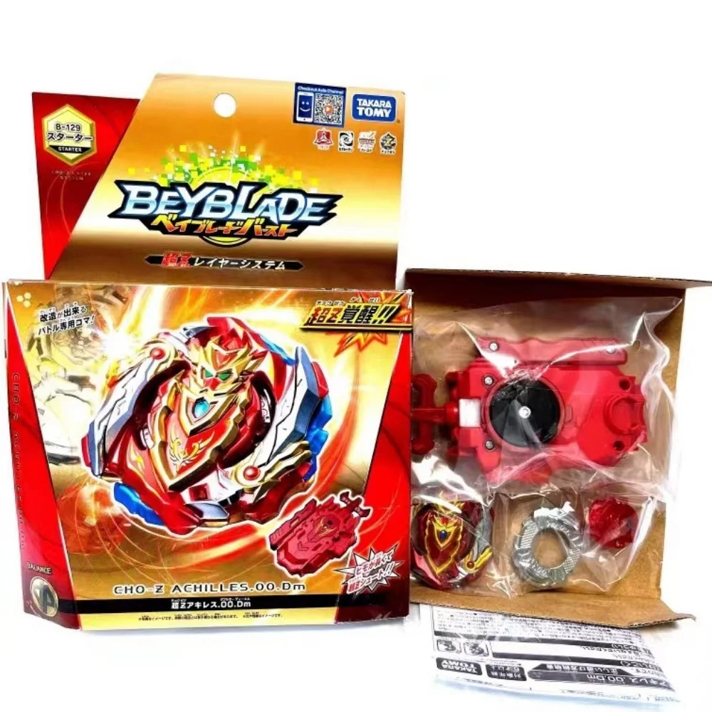 

Original TAKARA TOMY Beyblade BURST B-129 Cho-Z Achilles.00.DM B129 Starter With Launcher