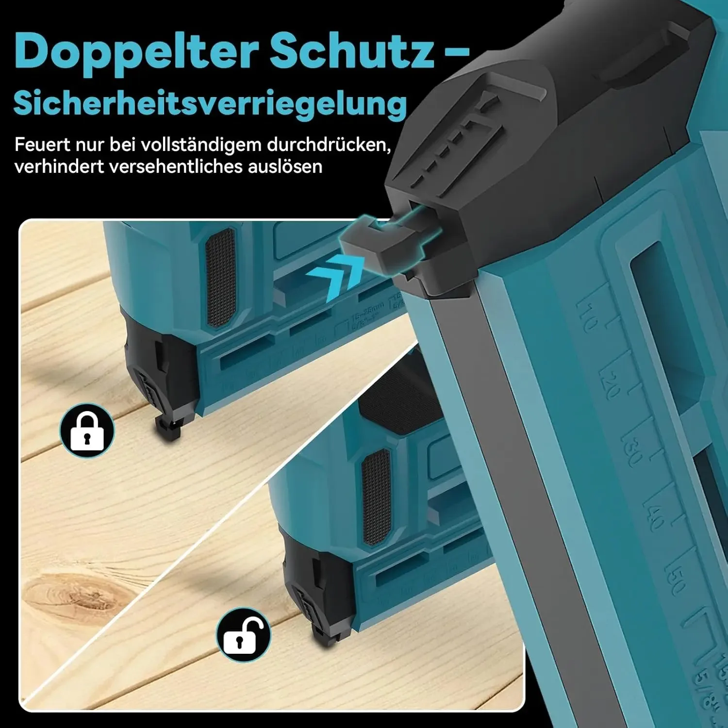 마키타 18V 배터리용 무선 브래드 네일러 깊이 조절 게이지 전동 네일건 스테이플건 네일러