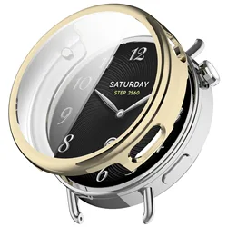 Premium Soft TPU Protective Shell for Smartwatch - All - Inclusive Cover Accessory (Light Gold)