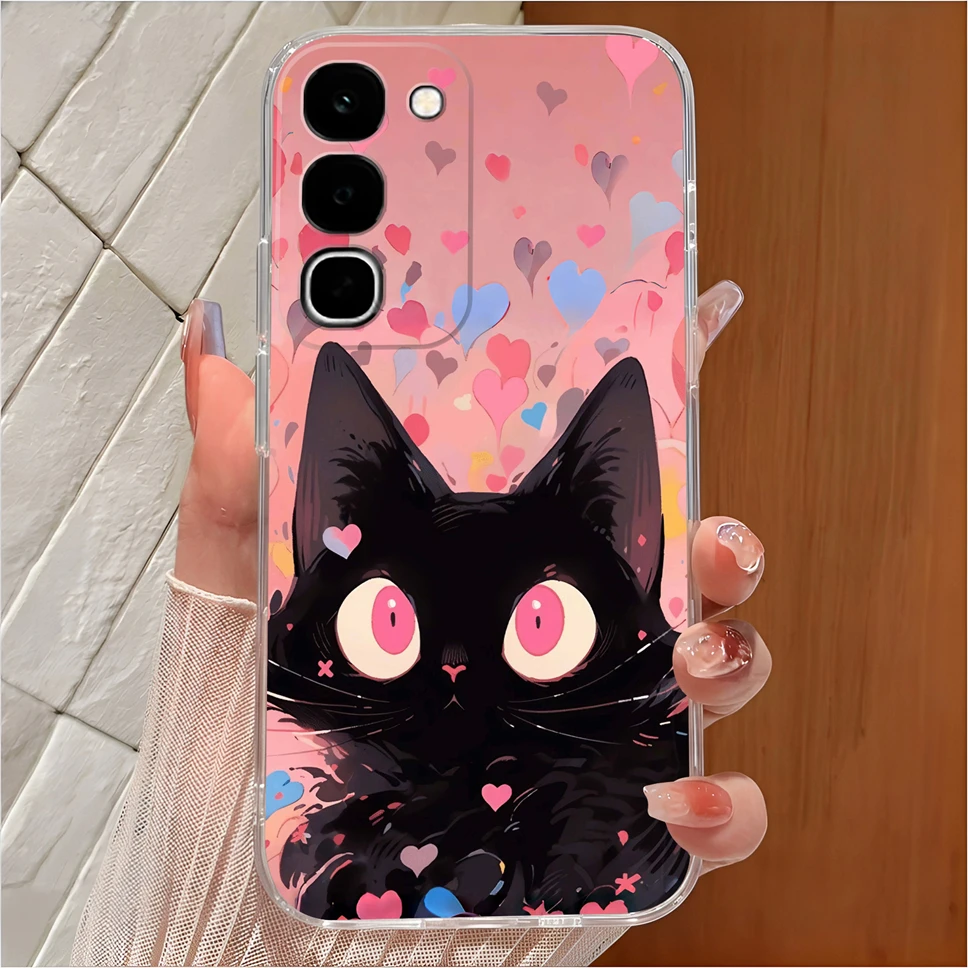 Cute Cartoon Clear Soft TPU Silicone Shockproof Phone Case - Anti-Slip Cover