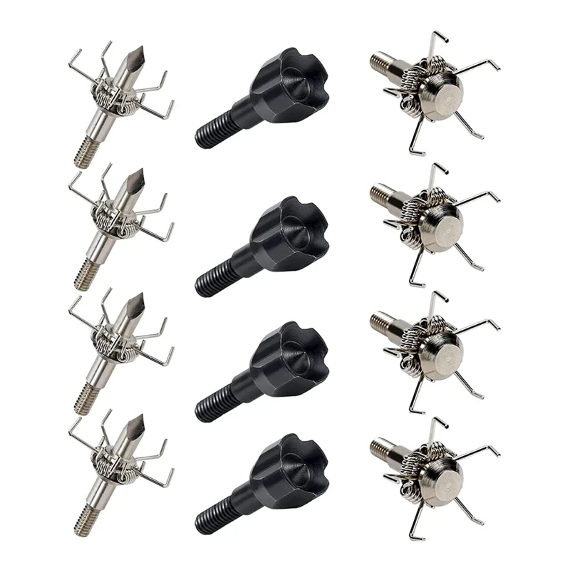 

100 Grain Small Game Broadheads Judo And Hammer Mixed 12PK Broadhead Case Small Game Tips Screw-In Tips Heads