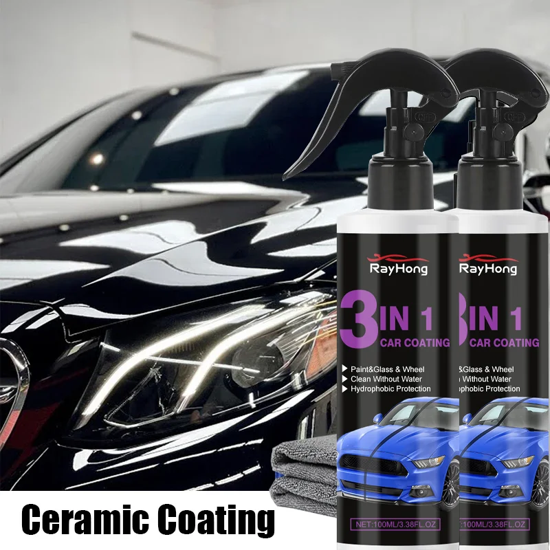 3 In 1 Car Ceramic Nano Coating Liquid Coatin Nano Crystal Hydrophobic ...