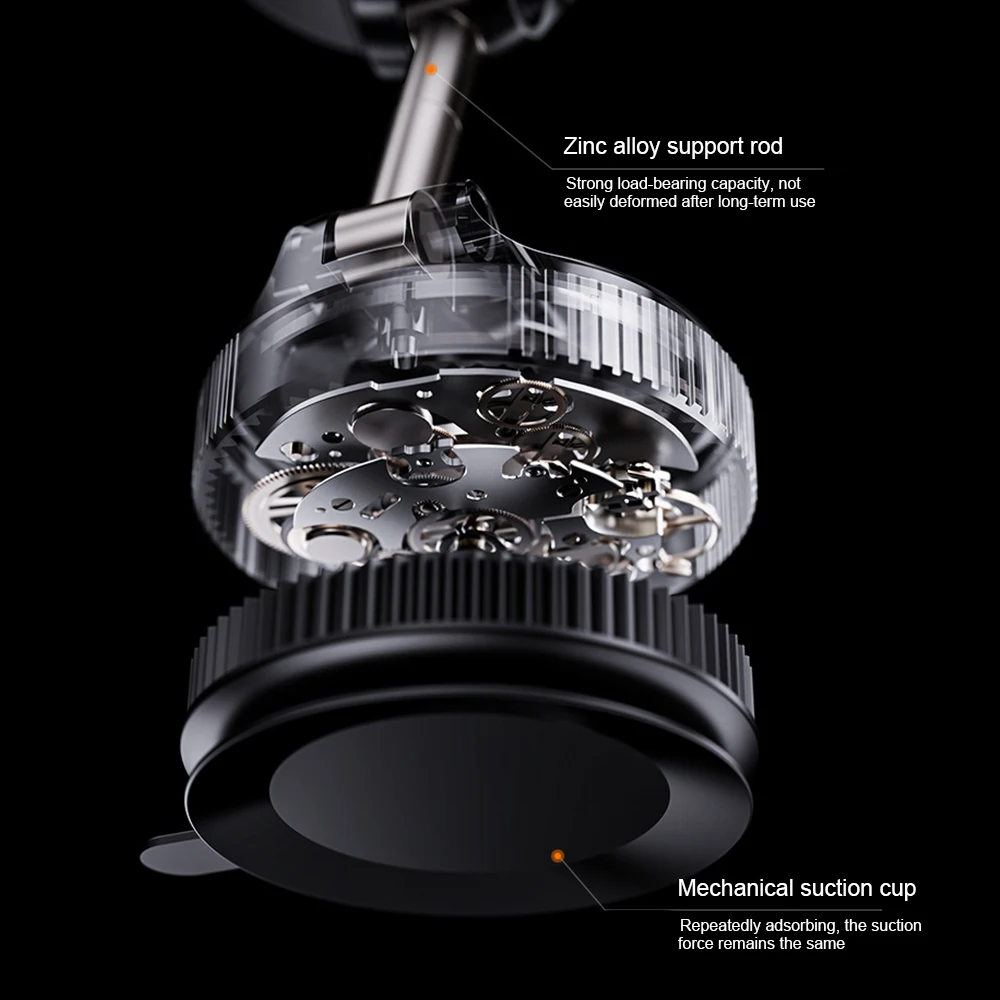 Vakuumadsorption, magnetischer Telefonhalter, 360 Grad drehbar, 15 W, kabelloses Ladegerät, Desktop-Windschutzscheiben-Sauger, GPS-Navigationsständer – Detail 6