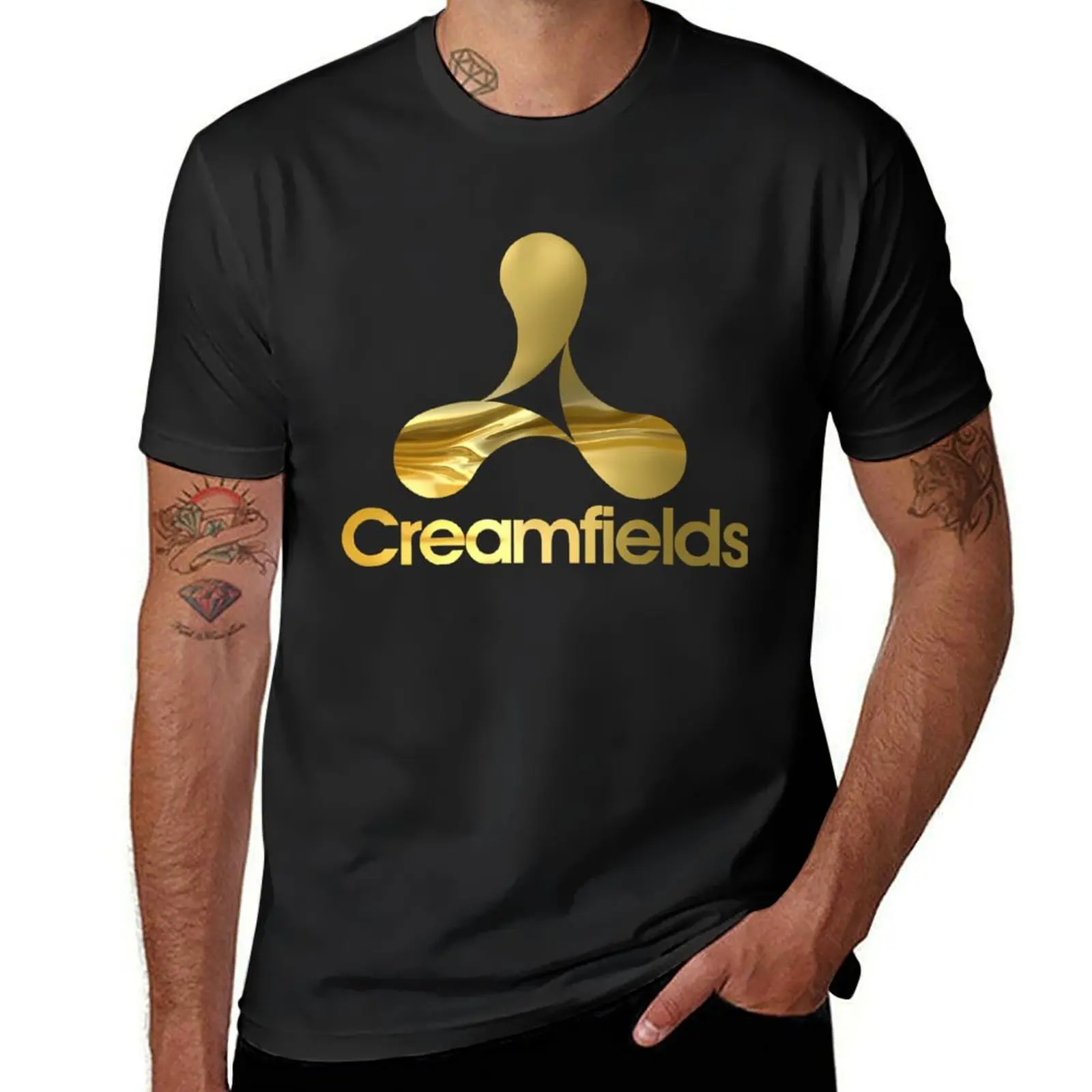 Creamfields festival oro edition - original T-Shirt funnys oversized blacks men clothing