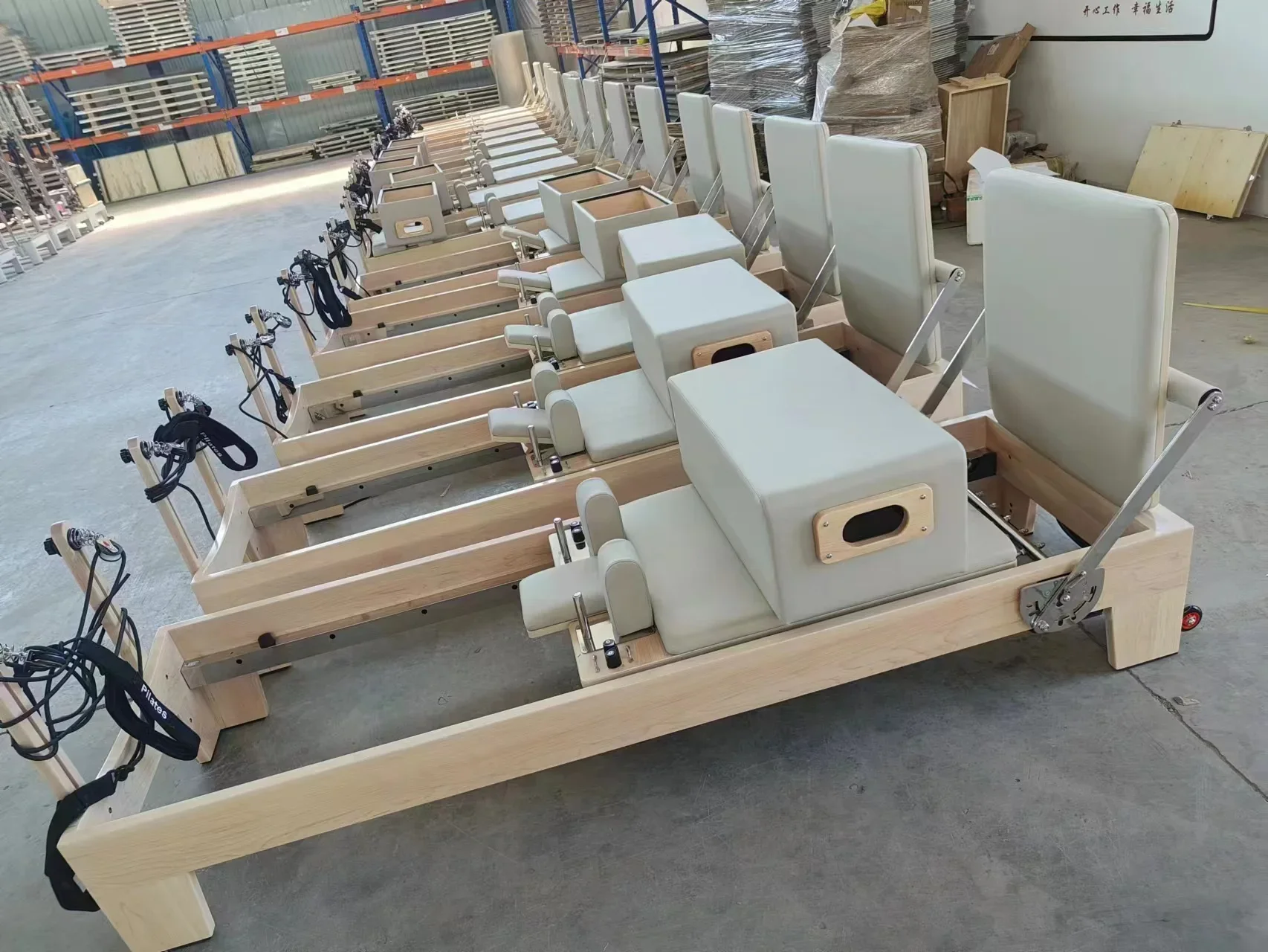 commercial Pilates studio core bed Maple Wooden half trapeze machines pilates reformer tower 6