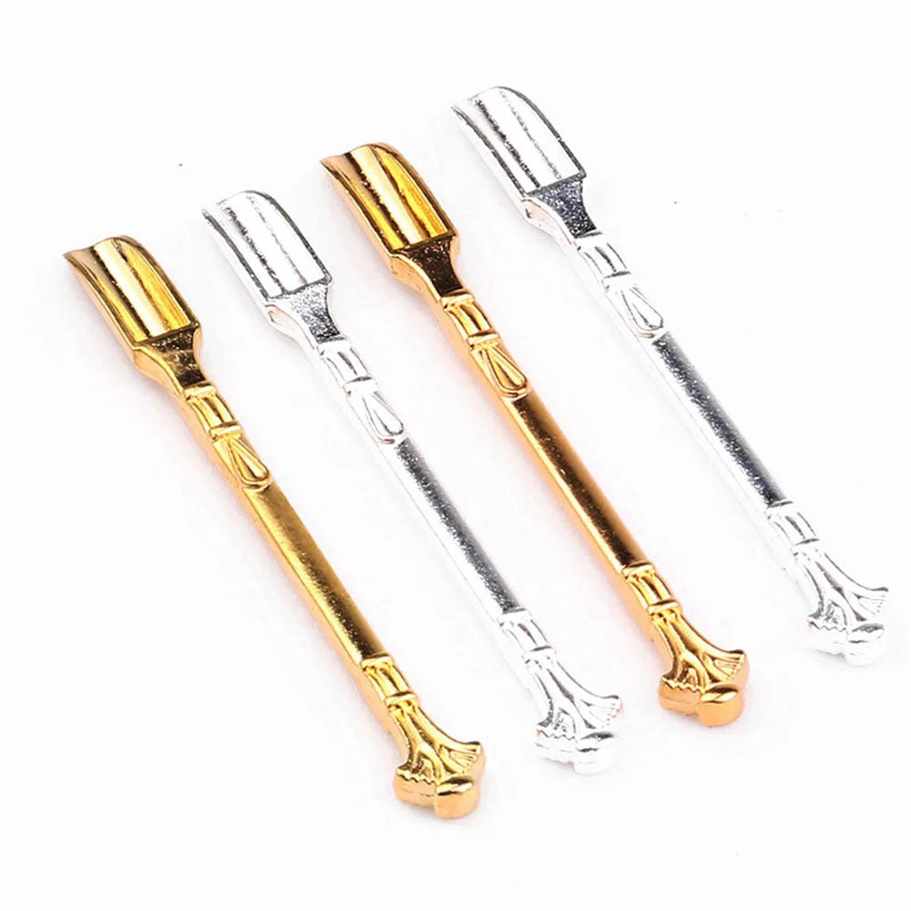 1/2/4PCS Metal Mini Shovel Spoon Spoon Micro Debugging Shovel Teaspoon Dessert Salt Mini Powder Dessert Spoons Stainless Steel Spoon Mini Shovel Spoons