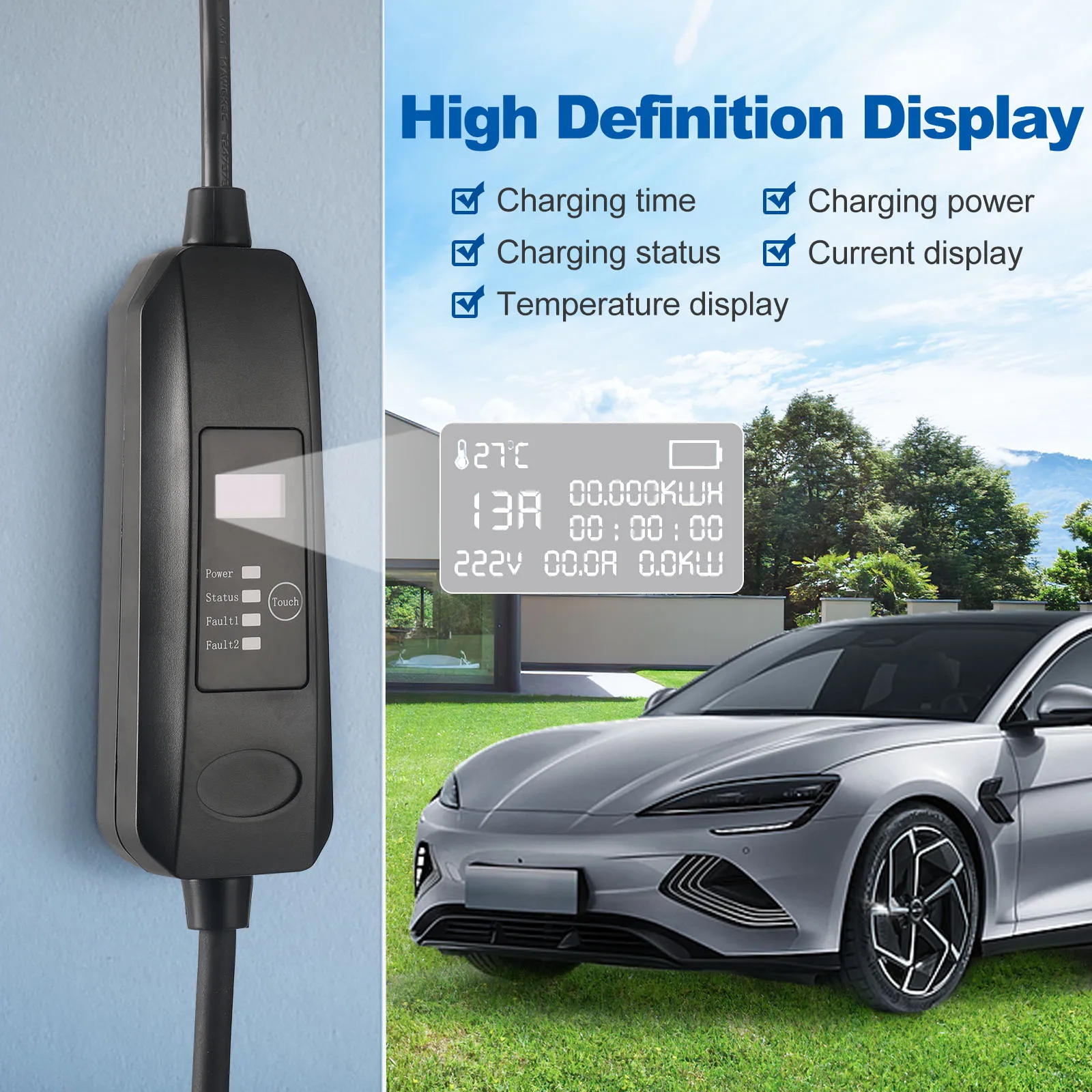 

Electric Vehicle Charger Portable EV Charger Type1 16A 3.5KW Charging Box EVSE Charger For Electric Car