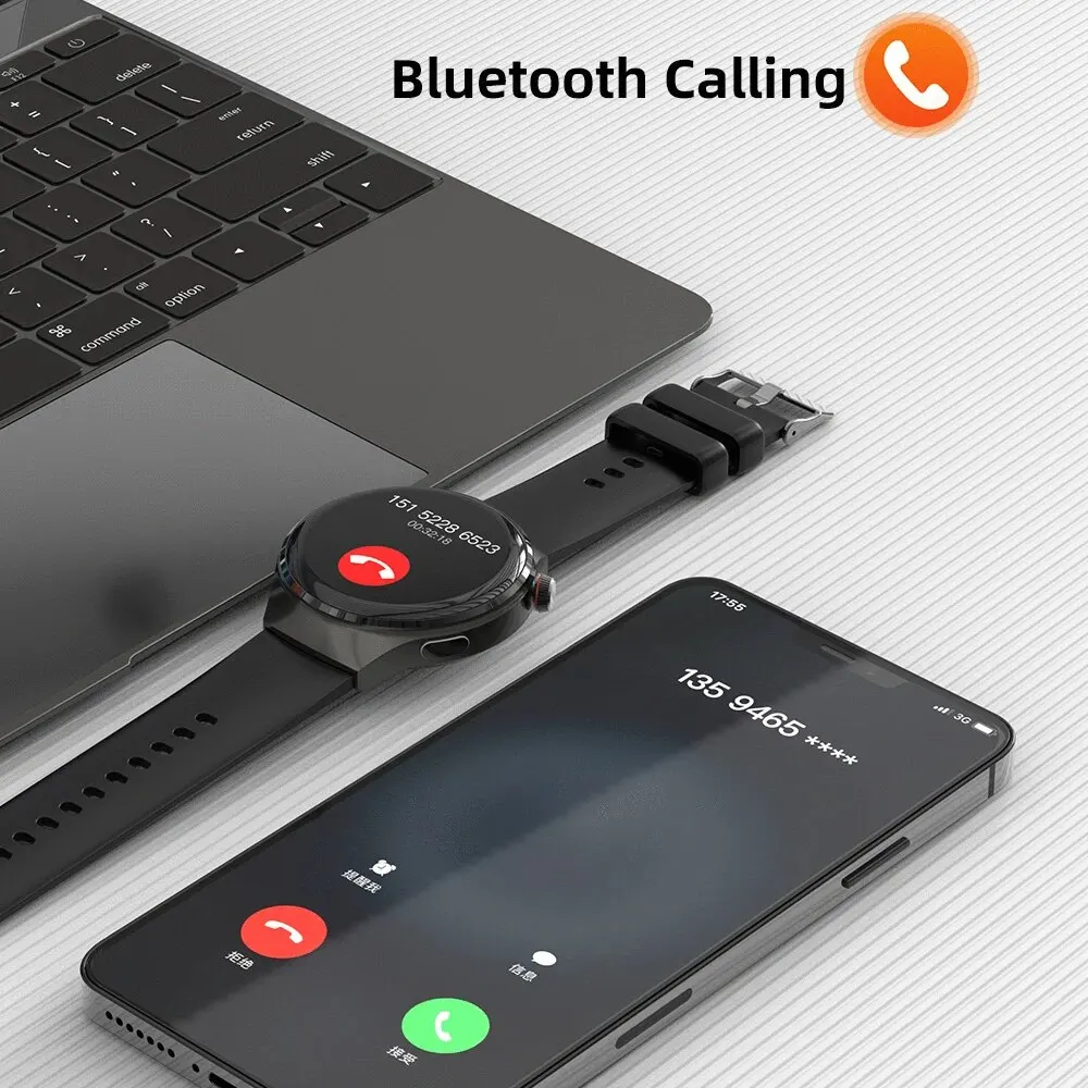 SENBONO AMOLED 466*466 HD ȭ ɹڼ,  ȭ,   Ʈġ, 2024 , GPS , NFC Ʈ ġ 