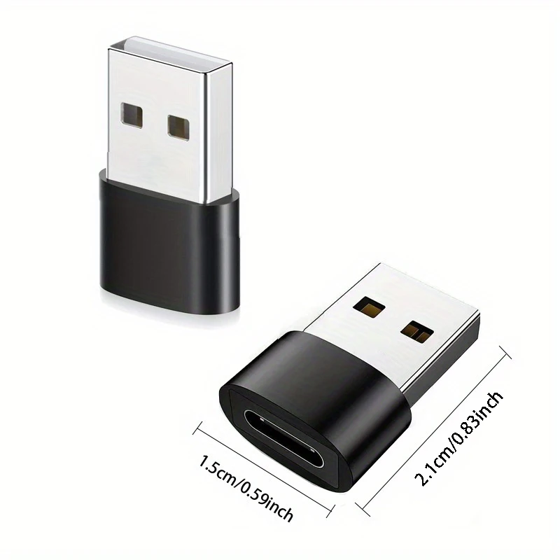 USB-C to USB Adapter Converter (Male to Female) - Pack of 1 or 2