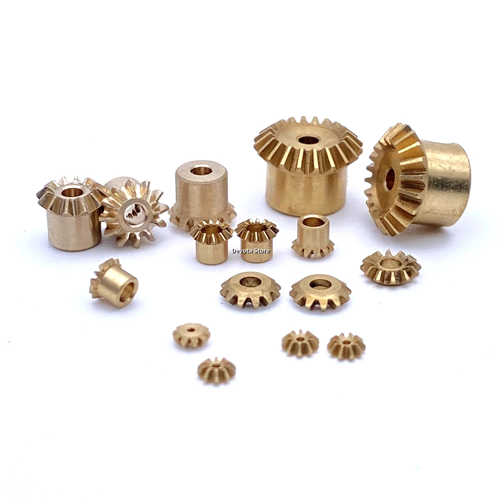 1:1 Precision MINI Bevel Gear 0.3/0.4/0.5/0.8/1M 90-Degree Transmission Brass Model Static Change Accessories motor gear transmission gear electric bike gear cassette deck tape gear electric chain saw gear