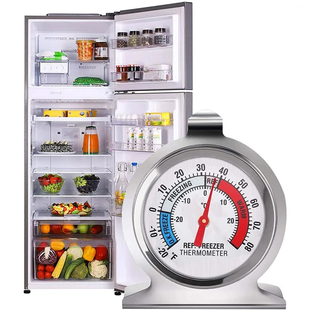 2/4/16pcs Refrigerator Freezer Thermometer with Large Dial & Red Indicator 1