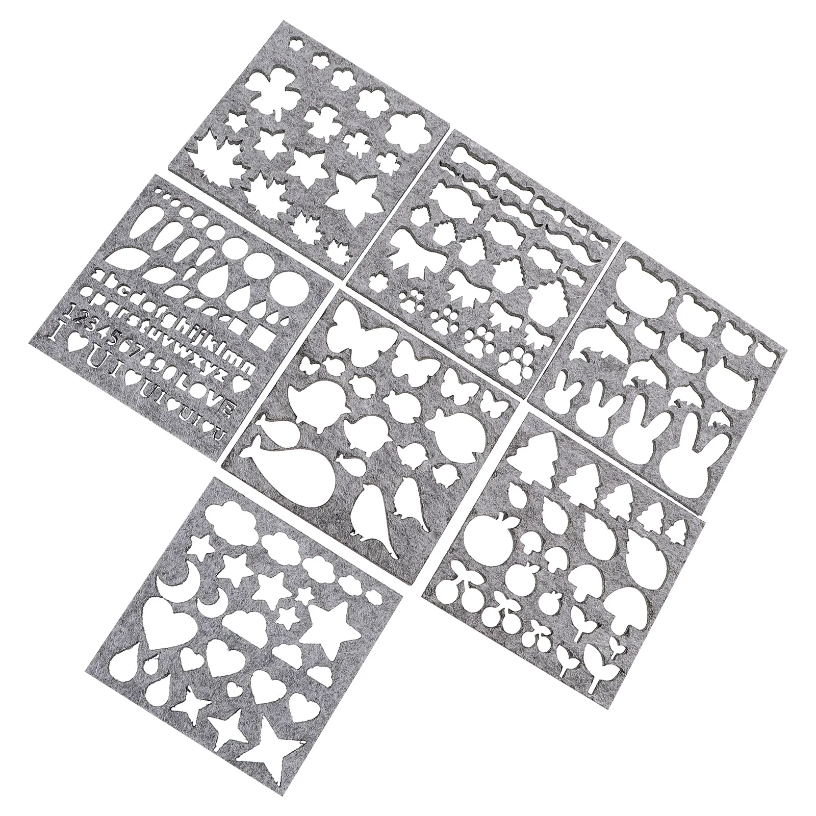 Felting Mold Needle Felt Applique Mould Needle Felting Template Stencils 7 Pcs needle felting kit wool felting kit needle felting painting kit