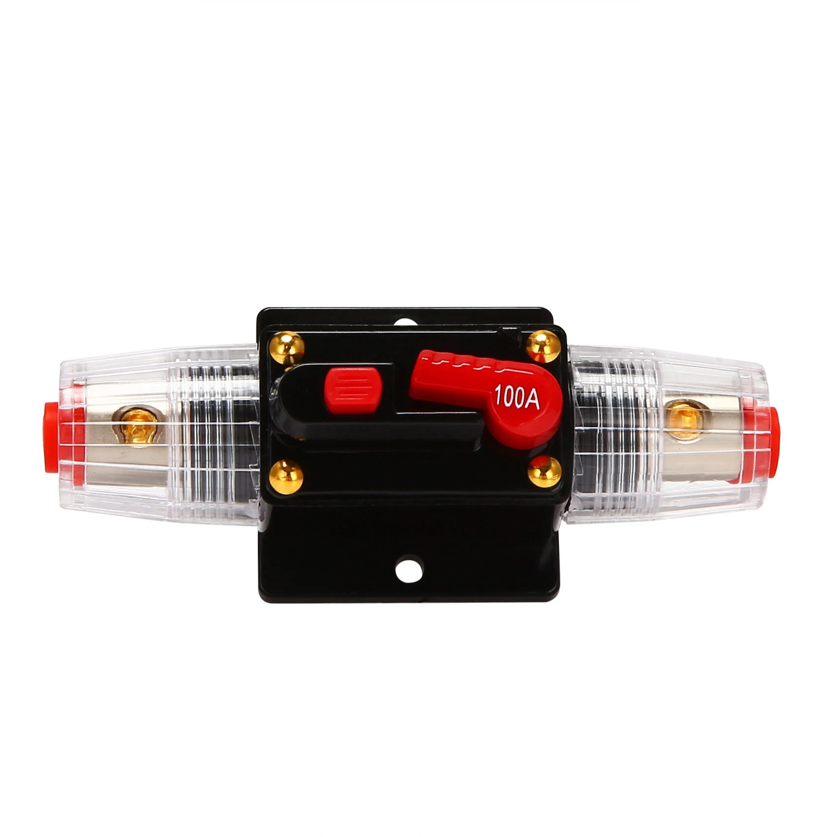 

12V-24V Inline Auto Circuit Breaker 100A Manual Reset Switch Car Audio Fuse