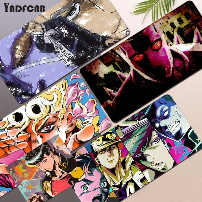 

Jojo Bizarre Adventure Mousepad Hot Large Gaming Mouse Pad XL Locking Edge Size For Gameing World Of Tanks CS GO Zelda