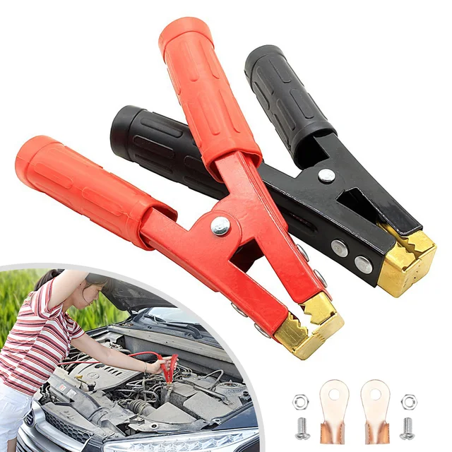 Alligator Clips Large Crocodile Clips Car Battery 1000 A Battery Clips  Alligator Clips Pure Copper Car Alligator Clips - Battery Jump Cable -  AliExpress