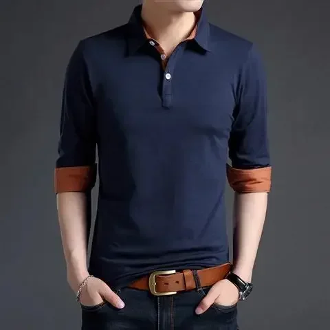 thumbnail image 1 of Ropa para hombre Jersey Top Talla grande Camiseta tipo polo para hombre Gran tamaño Blanco Botones a granel Harajuku Moda Xl Ajuste regular Algodón A, 1 of 5