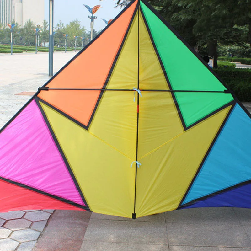 Large 3.5m Colorful Delta Power Kite Ripstop Nylon Outdoor Fun Sports For Adults Children Kites With Handle And Line Kite Flying 2