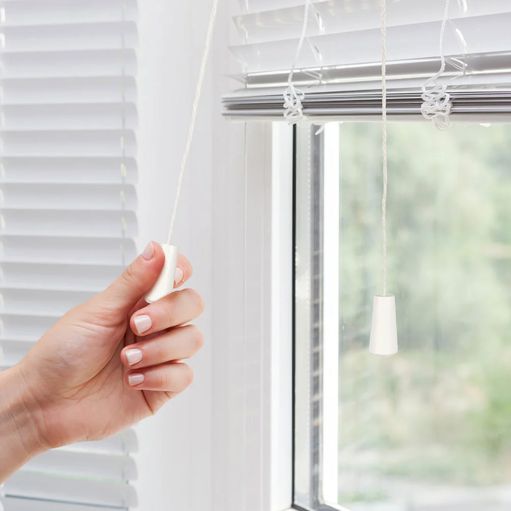 6 Pcs Roller Pendant Window Blind Cord Knobs Curtains Blinds Holder Pull Wooden Pulls Tassels