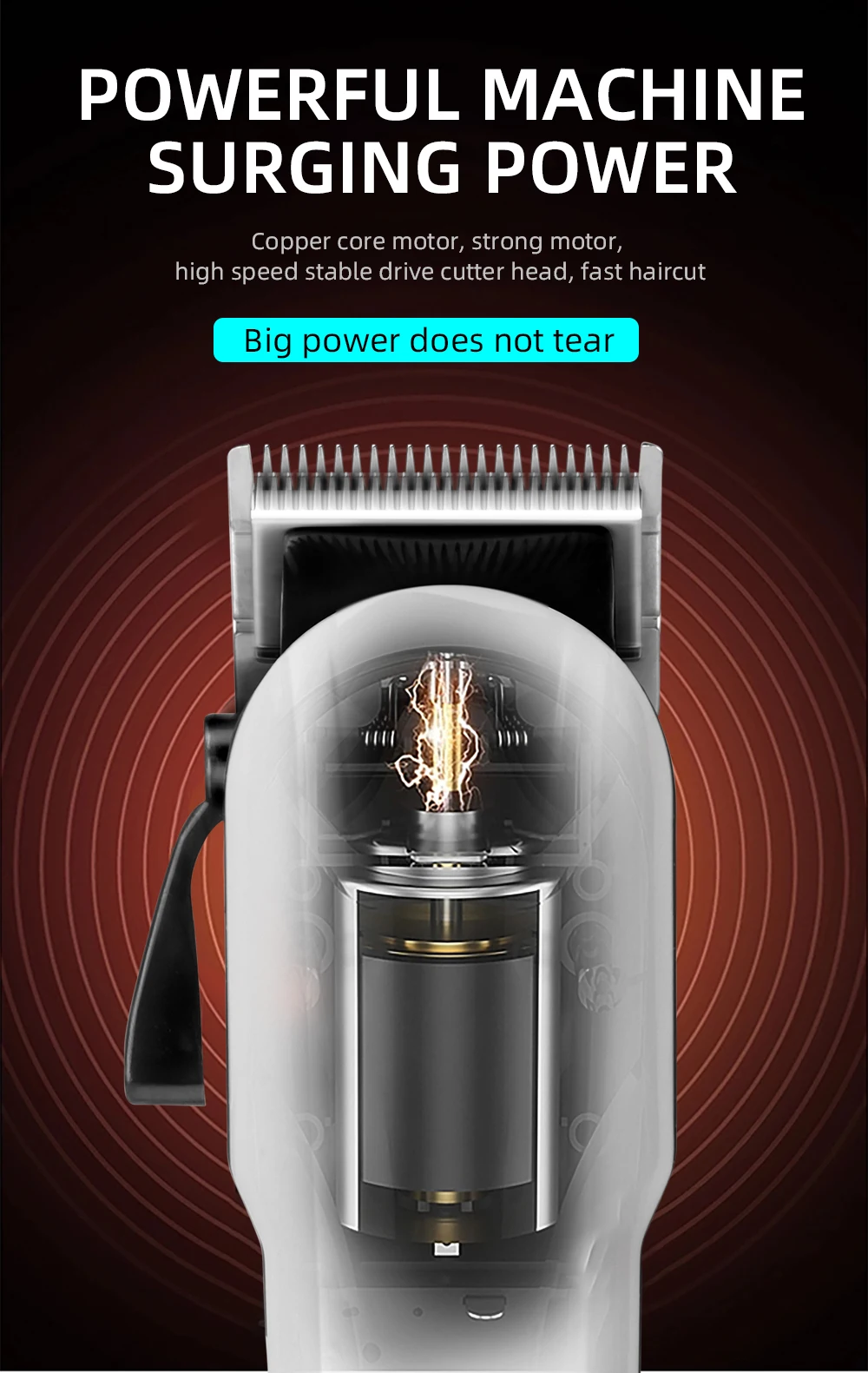 KIKIDO Profesjonalna maszynka do strzyżenia Hine Akumulatorowa maszynka do strzyżenia fryzjerskiego z bezprzewodową maszynką do strzyżenia włosów LCD dla mężczyzn KK-809A_voghion.com