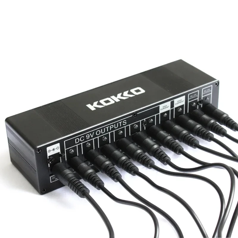 KOKKO Guitar Pedal Power Supply Guitar Effects Power Supply Ten Isolated Outputs 10 Way Stabilized Voltage