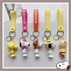 Snoopy Woodstock Charlie PVC Keychain Cute Cartoon Couple Chain Soft Rubber Small Pendant Key Ring Gift Decoration Accessories 1