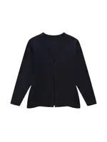 Women's Front Hook Fitted Knit Cardigan Sweater, V Neck, Long Sleeves, Side Split Hem, Female Outerwear, Chic Tops, Fashion - Image 5
