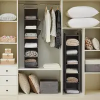 3/4/5/6Layers Hanging Wardrobe Organizer And Closet Storage Shelves For Wardrobe, Nursery, Baby Clothes Organization And Storage 1