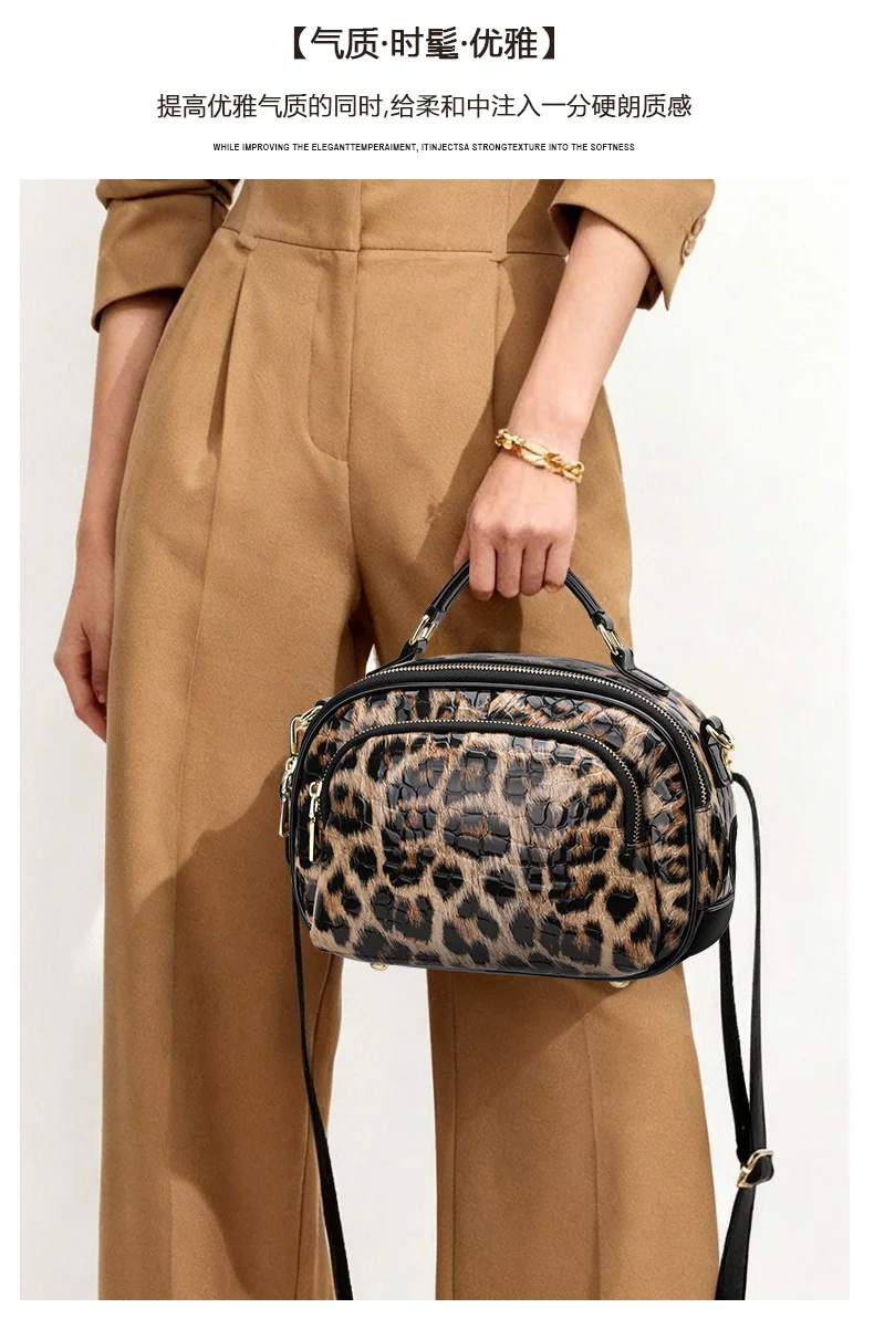 Aidrani Damen-Umhängetasche aus echtem Leder, lässige Einkaufstasche, leichte Handtasche, modische Abendtasche für Damen – Detail 2