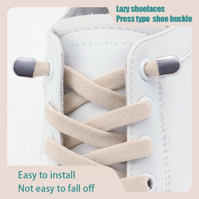 1 Paar elastische Schnürsenkel Sneakers Tennis flache Schnürsenkel ohne Krawatte Schnürsenkel ohne Krawatten Kinder Erwachsene 8 mm breite Schnürsenkel Schuhe Zubehör