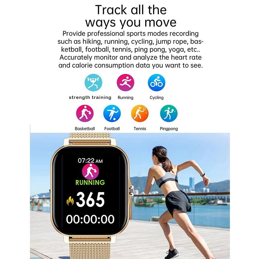 Smartwatch Donna Orologio ricevere chiamata,Bluetooth Android