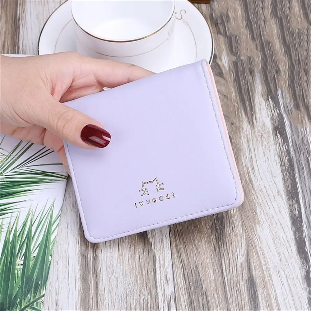 High Quality Women's Short Cute Wallets Ladies Small Wallet Student Two-fold Purse Female Fashion Money Bag