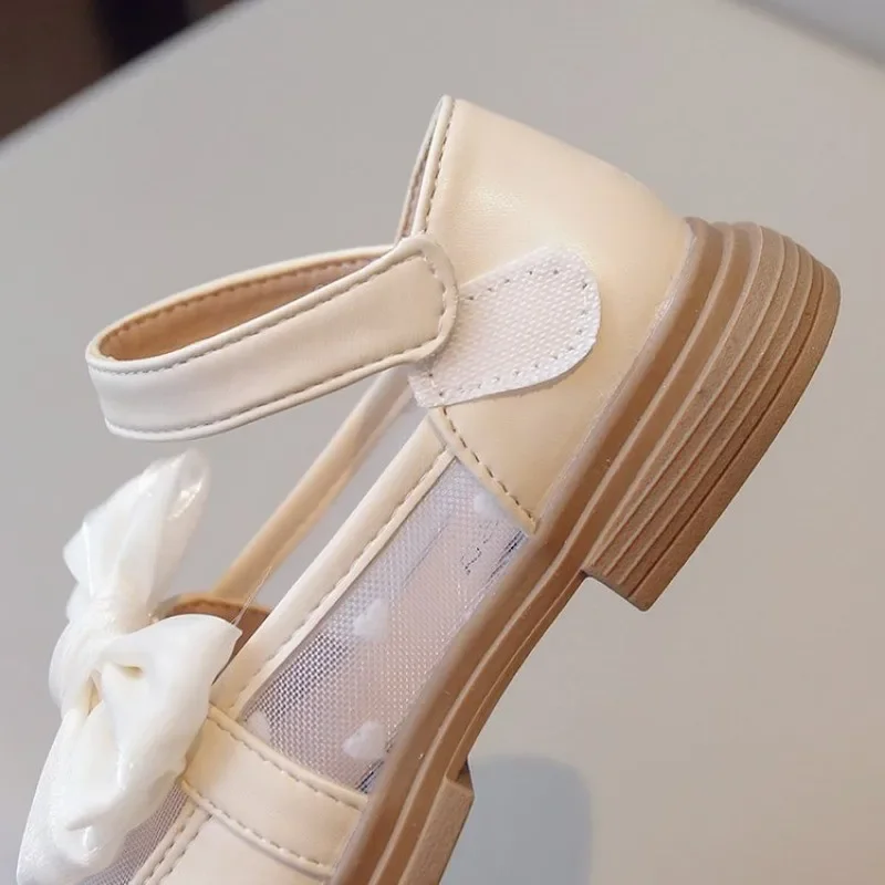 Girls Princess Shoes for Party Wedding Children Love Breatheable Lace Mesh Princess Shoes with Bow-knot Kids Performance Shoes 6