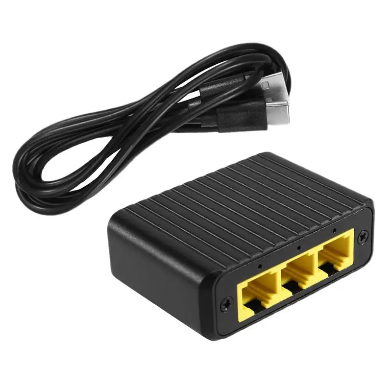 AB97-전체/반이중 1000Mbps 이더넷 스위치 4포트 1입력 3출력 기가비트 네트워크 확장기(라우터, LAN 허브용)