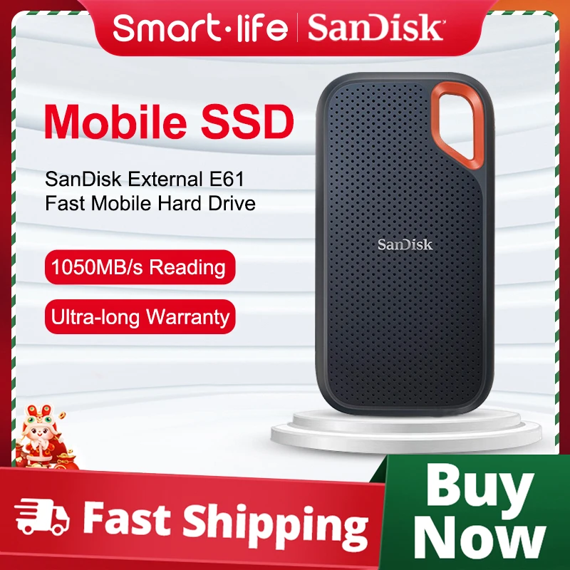 100 Original Sandisk Portable External Ssd Hard Drive 2tb 1tb 500gb