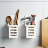 1PC Wall Mounted Toothbrush Holder Set for Bathroom. Spoons and Forks Holder for Kitchen- Space Saving Toothbrush Storage 4