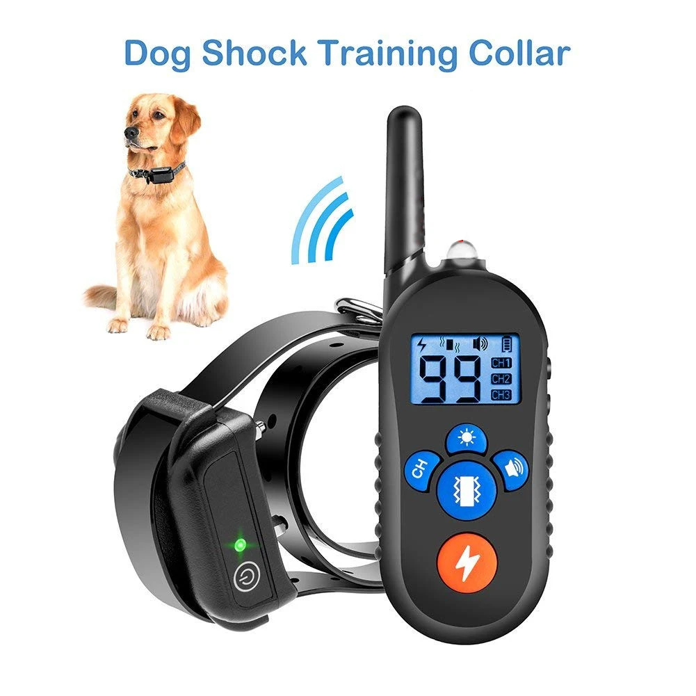 

800m Remote Control Pet Dog Training Collar Electric Shock Warning Vibration Dog Trainer Pet Bark Stopper Waterproof Receiver