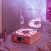 Waves Vinyl Player Bluetooth Speaker with White Noise Retro Turntable Speaker Sleep Aid Vitrola Shaped Speaker with RGB Light 1